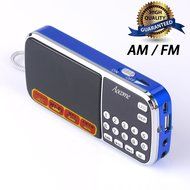 Aocome Portable Mini AM FM Radio Clear Speaker Music Player, Micro SD/TF Card Slot, USB Charging Cord, Rechargeable... N13