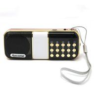 Aocome Portable Mini AM FM Radio Clear Speaker Music Player, Micro SD/TF Card Slot, USB Charging Cord, Rechargeable... N20