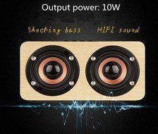 EASYOWN Portable Wireless Wooden Bluetooth Speaker, 10W Output Bluetooth Loudspeaker with Enhanced Bass, Compatible... N4