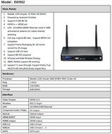 Luckymall Eweat EW902 Android TV Box, SATA Realtek Rtd1195 4K 3D TV Network Media Player 1GB/8GB Ethernet WIFI... N7