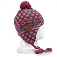 Tenergy Wireless Bluetooth Hands-Free Beanie (PINK &amp; GREY) with PomPoms and Earflaps (built-in stereo speakers... N3