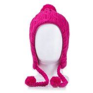 Tenergy Wireless Bluetooth Hands-Free Beanie (PINK &amp; GREY) with PomPoms and Earflaps (built-in stereo speakers... N10