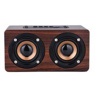 DYJ Mini Wood Bluetooth 4.0 Speaker,10W Output Power with Two Passive Subwoofers and Enhanced Bass,Portable Wireless...