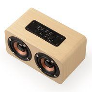 DYJ Mini Wood Bluetooth 4.0 Speaker,10W Output Power with Two Passive Subwoofers and Enhanced Bass,Portable Wireless... N10