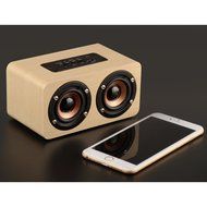 DYJ Mini Wood Bluetooth 4.0 Speaker,10W Output Power with Two Passive Subwoofers and Enhanced Bass,Portable Wireless... N11