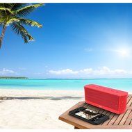 iLuv Rechargeable Splash-resistant Stereo Bluetooth Speaker with Jump-Start Technology-Blue N18