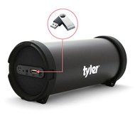 Tyler Portable Wireless Bluetooth Speaker TWS402-BK, Indoor/Outdoor 2.1 Hi-Fi Stereo Cylinder Loud Speaker, with... N3