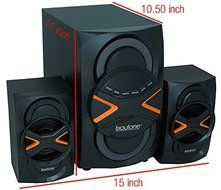 Boytone BT-326F, 2.1 Bluetooth Powerful Home Theater Speaker System, with FM Radio, SD USB ports, Digital Playback... N3