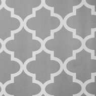 Best Home Fashion Room Darkening Morrocan Print Curtains - Antique Bronze Grommet Top - Grey- 52&quot;W X 63&quot;L - (1... N4