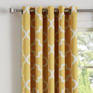 Best Home Fashion Room Darkening Morrocan Print Curtains - Antique Bronze Grommet Top - Grey- 52&quot;W X 63&quot;L - (1... N12