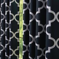 Best Home Fashion Room Darkening Morrocan Print Curtains - Antique Bronze Grommet Top - Grey- 52&quot;W X 63&quot;L - (1... N19