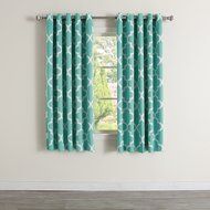 Best Home Fashion Room Darkening Morrocan Print Curtains - Antique Bronze Grommet Top - Grey- 52&quot;W X 63&quot;L - (1... N21