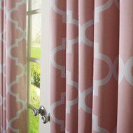 Best Home Fashion Room Darkening Morrocan Print Curtains - Antique Bronze Grommet Top - Grey- 52&quot;W X 63&quot;L - (1... N30
