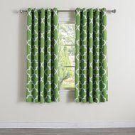 Best Home Fashion Room Darkening Morrocan Print Curtains - Antique Bronze Grommet Top - Grey- 52&quot;W X 63&quot;L - (1... N32