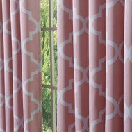 Best Home Fashion Room Darkening Morrocan Print Curtains - Antique Bronze Grommet Top - Grey- 52&quot;W X 63&quot;L - (1... N38