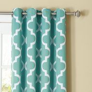 Best Home Fashion Room Darkening Morrocan Print Curtains - Antique Bronze Grommet Top - Grey- 52&quot;W X 63&quot;L - (1... N46
