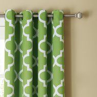 Best Home Fashion Room Darkening Morrocan Print Curtains - Antique Bronze Grommet Top - Grey- 52&quot;W X 63&quot;L - (1... N49