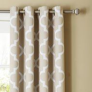 Best Home Fashion Room Darkening Morrocan Print Curtains - Antique Bronze Grommet Top - Grey- 52&quot;W X 63&quot;L - (1... N55