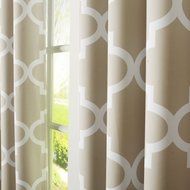 Best Home Fashion Room Darkening Morrocan Print Curtains - Antique Bronze Grommet Top - Grey- 52&quot;W X 63&quot;L - (1... N56