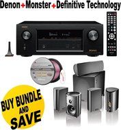 Denon AVRX3200W 7.2 Channel Full 4K Ultra HD A/V Receiver with Bluetooth and Wi-Fi + Definitive Technology Pro...