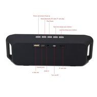 PuiSsant Bluetooth 4.0 Portable Wireless Speaker TF card USB FM Radio Green N2