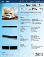 Apex Digital ASB 6000 HD Digital Home Theater Sound Bar, 350W N4