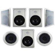 Acoustic Audio HT-87 In-Wall/Ceiling 7.1 Home Theater 8" Speakers and 12" Powered Sub HT-87-HD12C N2