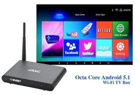 Box TV Android 5.1 Wi-Fi Octa Core R&eacute;solution Ultra HD (4K) / Wi-Fi dual band 2.4GHz + 5GHz / DLNA / Miracast...