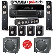 Polk Audio Signature S55 7.2 Home Theater System with Yamaha AVENTAGE RX-A3060BL 11.2-Ch Network AV Receiver