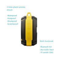 Weiyi Portable &amp; Waterproof 5W Wireless Bluetooth Speaker With 12 Hour Battery Life &amp; Multi-Functional With AUX... N4
