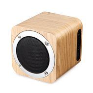 PowerLead Pspe PSP011 Wood Bluetooth 4.0 Wireless Speaker with FM Radio 1800mAh Rechargable Battery N2