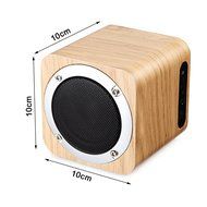 PowerLead Pspe PSP011 Wood Bluetooth 4.0 Wireless Speaker with FM Radio 1800mAh Rechargable Battery N8