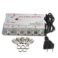 4 Way CATV Cable TV Signal Amplifier AMP Video Booster Splitter AC 220V 50Hz N4