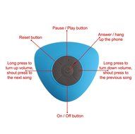 DROK&reg; Triangle Waterproof Bluetooth Wireless Shower Speaker,Rechargeable, High Performance, Sound Quality Stability... N25