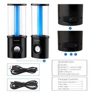 SoundSOUL Water Dancing Speakers Fountain Speakers LED Light Show Speakers (Dual 3W Speakers, 5 Colored LED Lights... N6