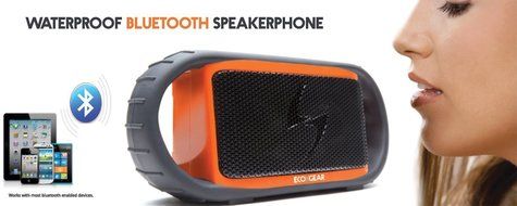 ECOXGEAR ECOXBT Rugged and Waterproof Wireless Bluetooth Speaker (Orange) N6