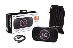 Monster Cable SuperStar High Definition Bluetooth Speakers, Multilingual (Black/Neon Pink) N5