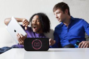 Monster Cable SuperStar High Definition Bluetooth Speakers, Multilingual (Black/Neon Pink) N7