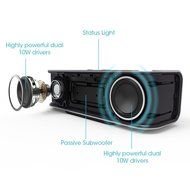 TaoTronics Boom X Stereo 20W Bluetooth Speaker (Dual 10W Drivers, Dual Passive Subwoofers, Strong Bass, Aluminum-Alloy... N3