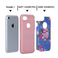 iPhone 7 Case,SAVYOU Flowers Series Dual Layer Case for iPhone 7 Armor Shield Shock Absorbent Hard PC Cover and... N25