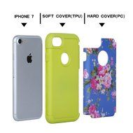 iPhone 7 Case,SAVYOU Flowers Series Dual Layer Case for iPhone 7 Armor Shield Shock Absorbent Hard PC Cover and... N40