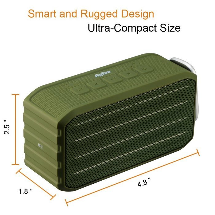 [Bluetooth Waterproof Speakers] Ayfee Wireless Bluetooth 4.0 Waterproof Outdoor / Shower Speaker, with 7W Powerful... N16
