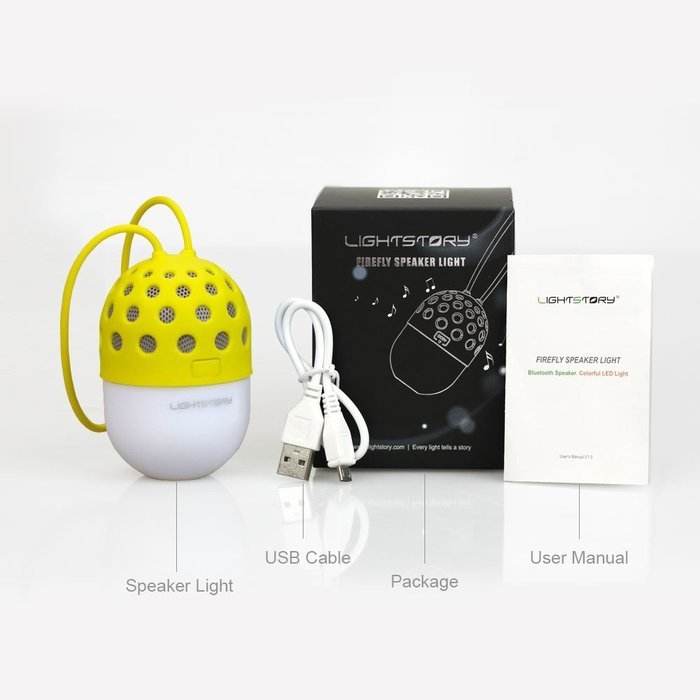 LIGHTSTORY Sports Bluetooth Speaker, Portable Color Changing Firefly Wireless LED Light Speaker With Waterproof... N14
