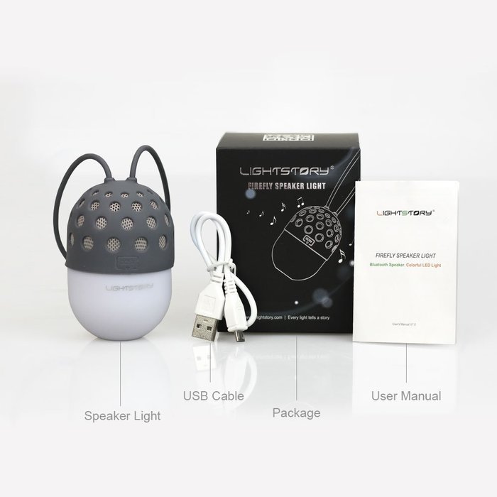 LIGHTSTORY Sports Bluetooth Speaker, Portable Color Changing Firefly Wireless LED Light Speaker With Waterproof... N18