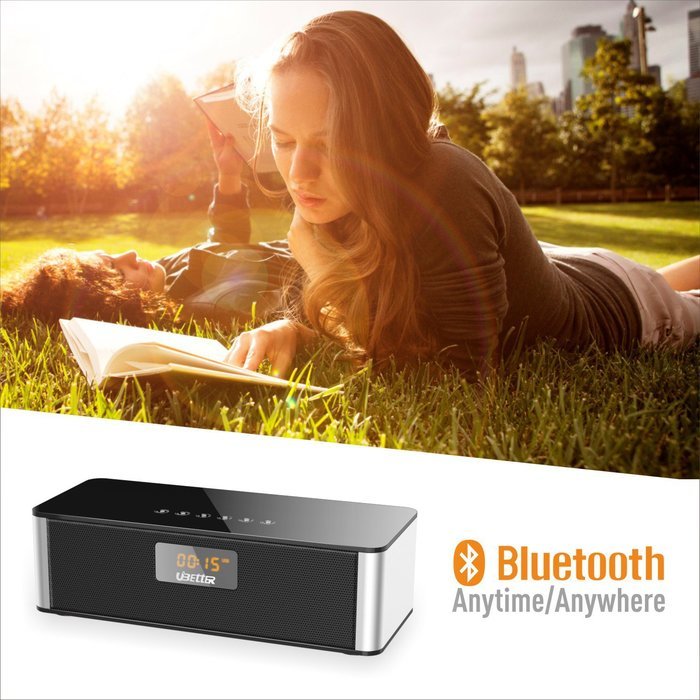 Bluetooth Speakers, Ubetter Portable Wireless Speaker, FM Radio & LCD Display, High-Definition Sound Quality made... N6