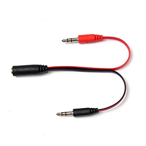 BephaMart 3.5mm AUX Audio Mic Splitter Cable Earphone Headphone Adapter 1 Female To 2 Male Shipped and Sold by... N4