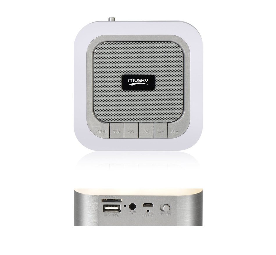 Portable Bluetooth Speaker + LED Night Light Lamp, with LED Display, Handsfree Speakerphone, Alarm Clock, Micro... N2