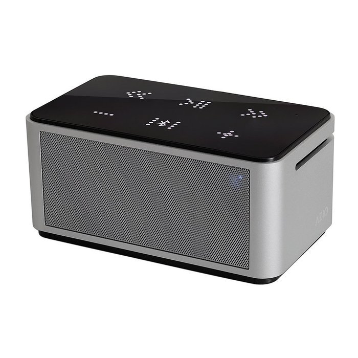Azio OPAL Bluetooth Speaker with aptX, aluminum unibody, iOS Battery Indicator, Built-in mic, and Line-in.