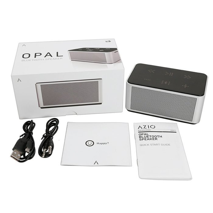 Azio OPAL Bluetooth Speaker with aptX, aluminum unibody, iOS Battery Indicator, Built-in mic, and Line-in. N5