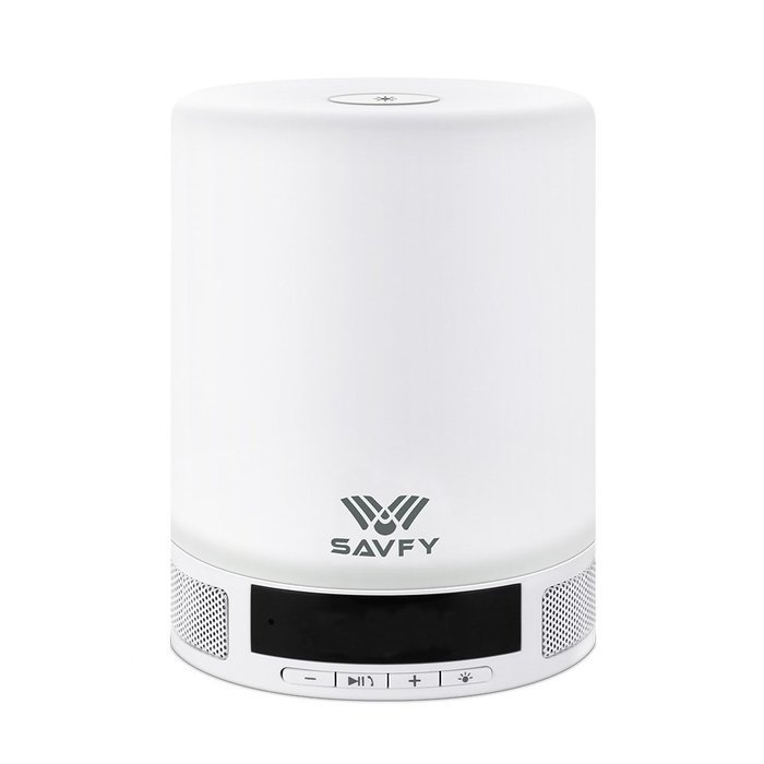 LED Bluetooth Speaker, SAVFY Portable Wireless Speakers with LED Table Lamp, Alarm Clock, Hands-Free Speakerphone...